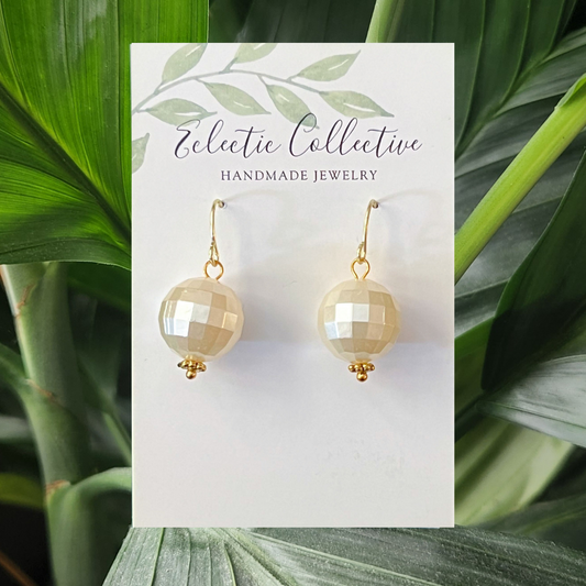 Disco pearl earrings