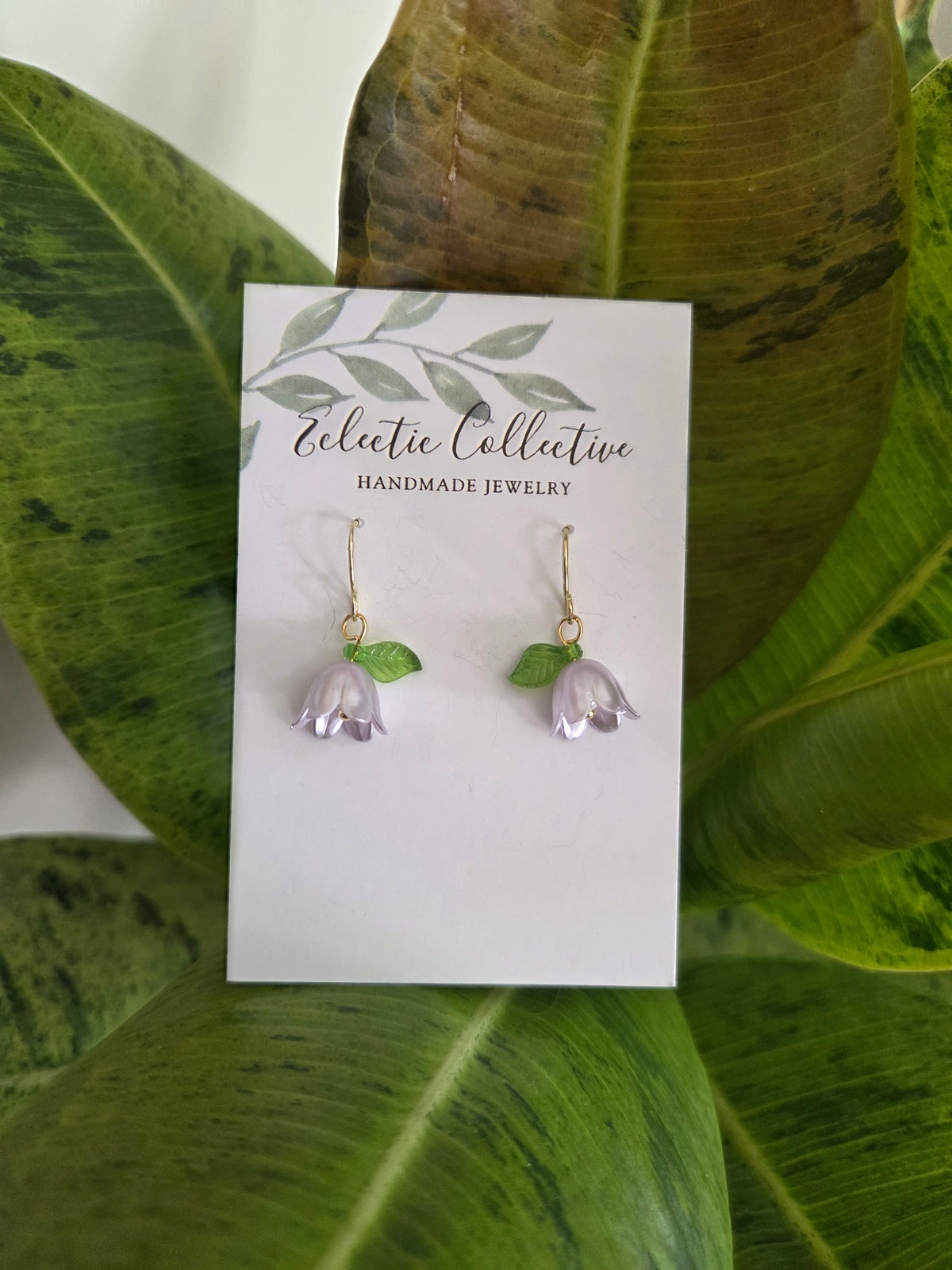 Pearlized Lily of the Valley Earrings