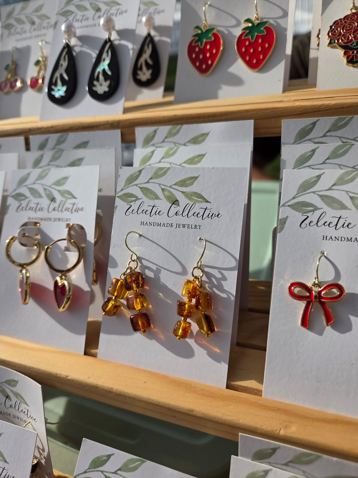 14k gold plated Amber Earrings
