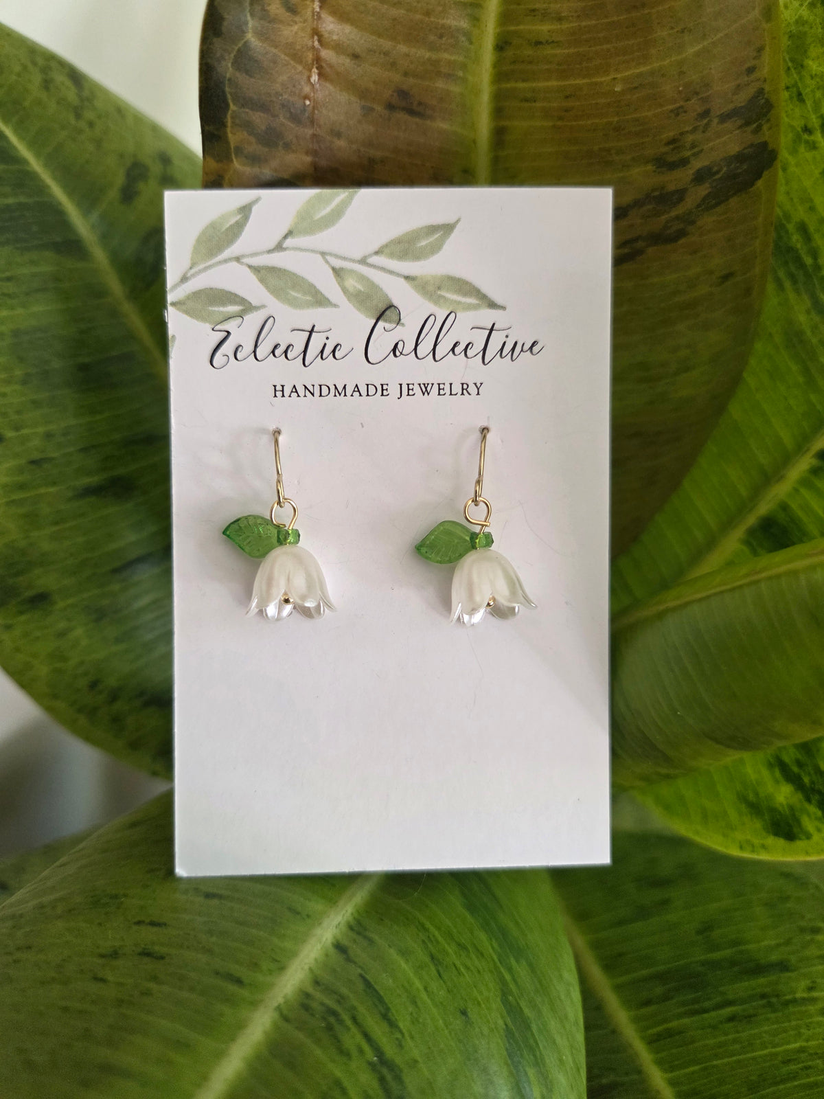Pearlized Lily of the Valley Earrings