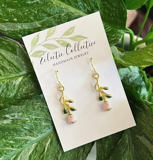 Rose Drop Earrings