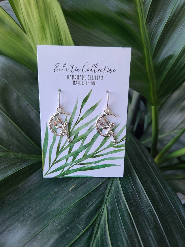 Fairy in the moon earrings